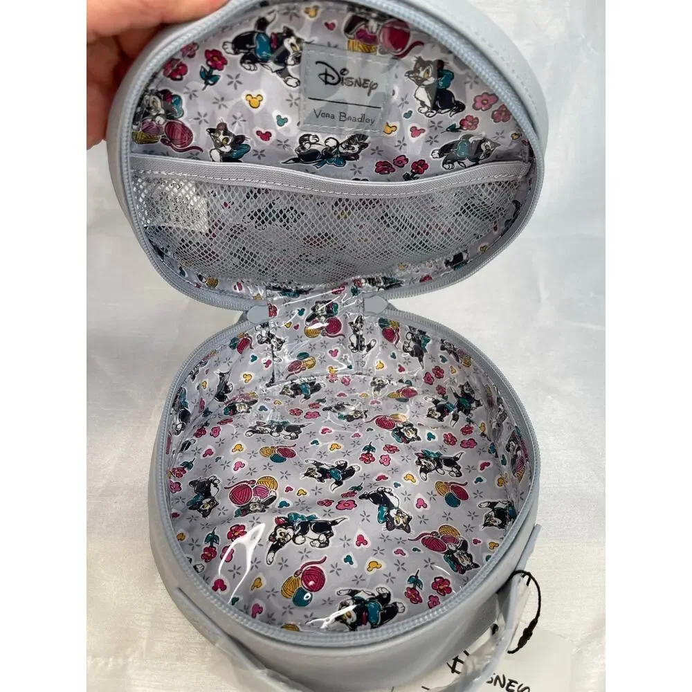 Vera Bradley x Disney Whimsy Cosmetic Case Micky Mouse Piccadilly Paisley Gray